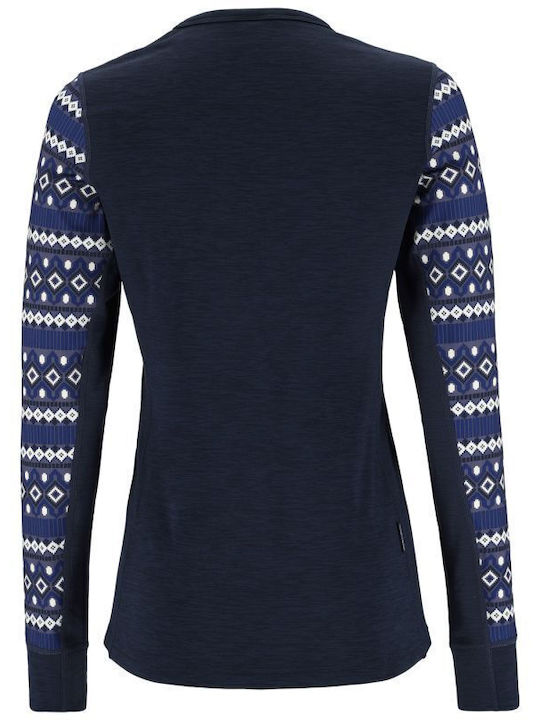 Kari Traa Women's Thermal Long-Sleeved Shirt Blue