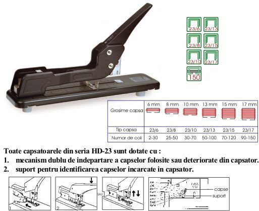 Iternet Long Arm Stapler 150 Sheets Kangaro Hd-23l-17