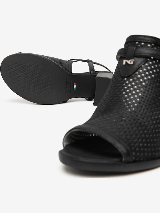 Sandale Elegante Damă Din Piele Neagră