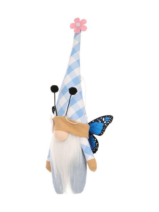 Blue Butterfly Gnome 25cm Spring Decoration Blue