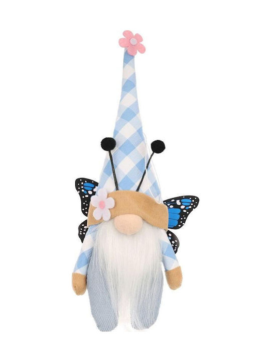 Blue Butterfly Gnome 25cm Spring Decoration Blue