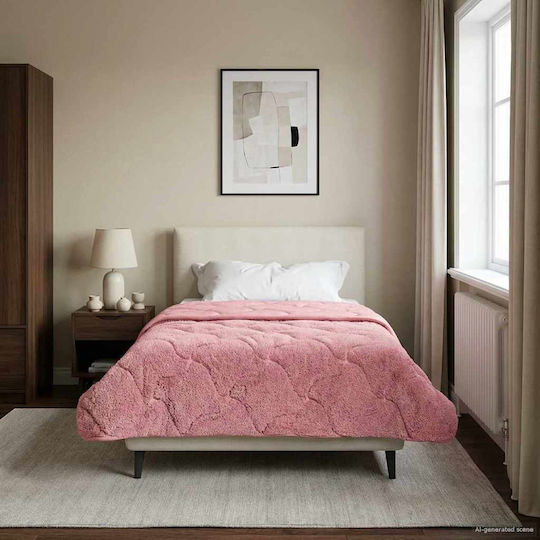 vidaXL Single Duvet Cover 155x200 Pink