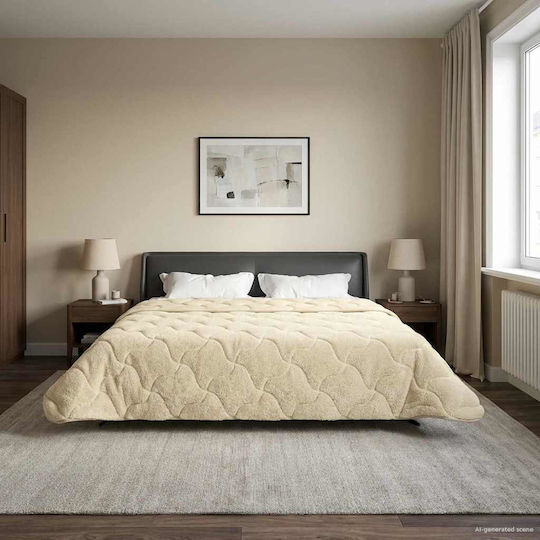 vidaXL Husă Pentru Pilotă Supraînălțată 220x260 Crem