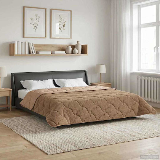vidaXL Doppelbettbezug 200x200 Taupe
