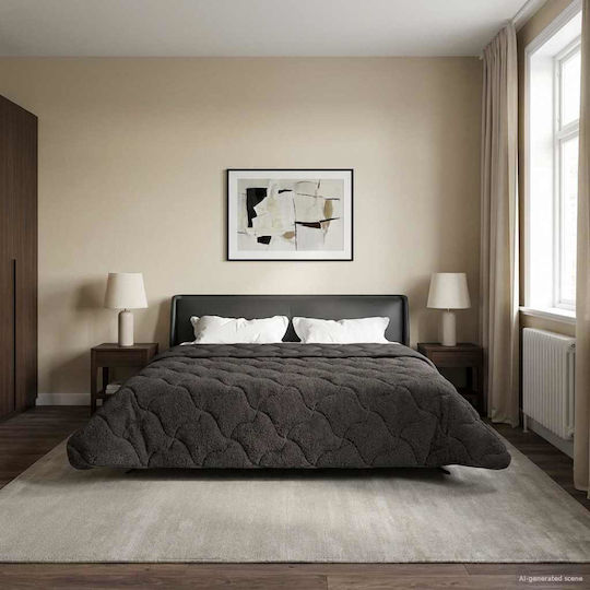 vidaXL Double Duvet Cover 200x200 Anthracite