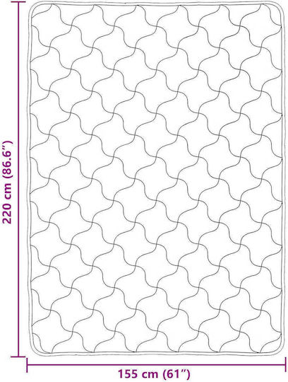 vidaXL Einzelbettbezug 155x220 Beige