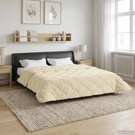 vidaXL Husă Pentru Pilotă Dublă 200x240 Crem