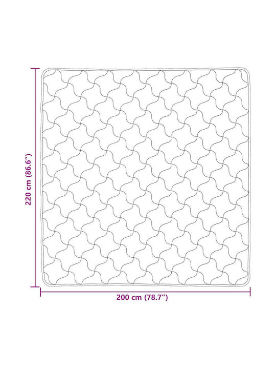 vidaXL Παπλωματοθήκη Διπλή 200x220 Μαύρο