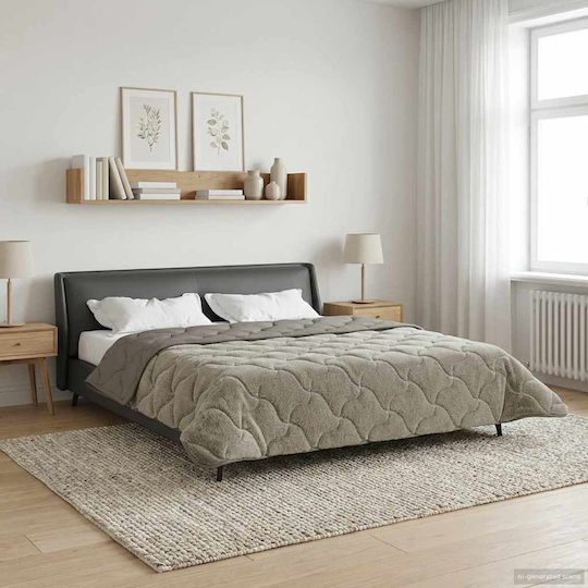 vidaXL Duvet Cover Super King 220x240 Light Grey