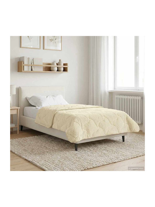 vidaXL Плик За Завивка Единичен 140x220 Крем