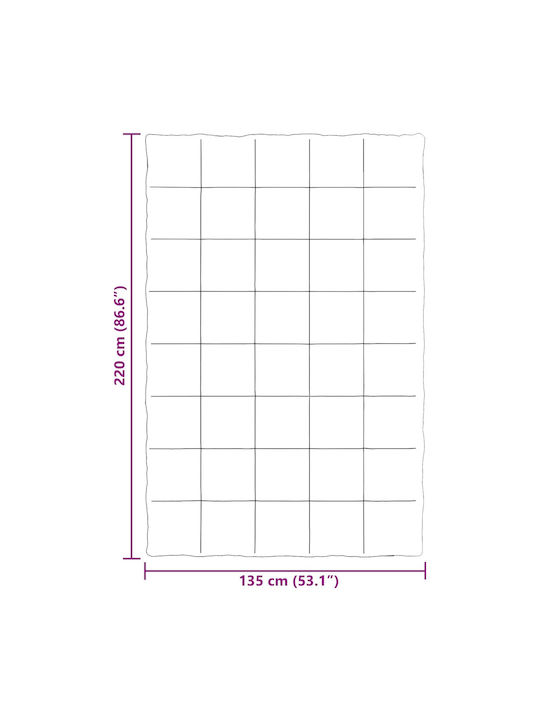 vidaXL Παπλωματοθήκη Μονή 135x200 Πράσινο