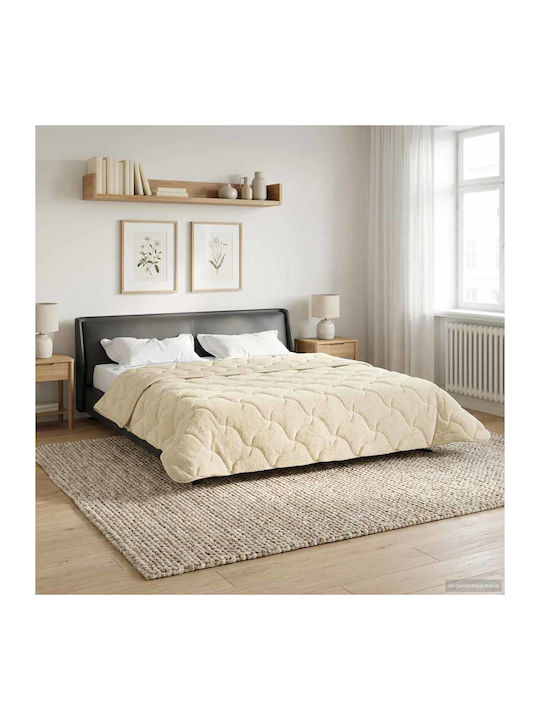 vidaXL Bettbezug Doppel 200x220 Beige