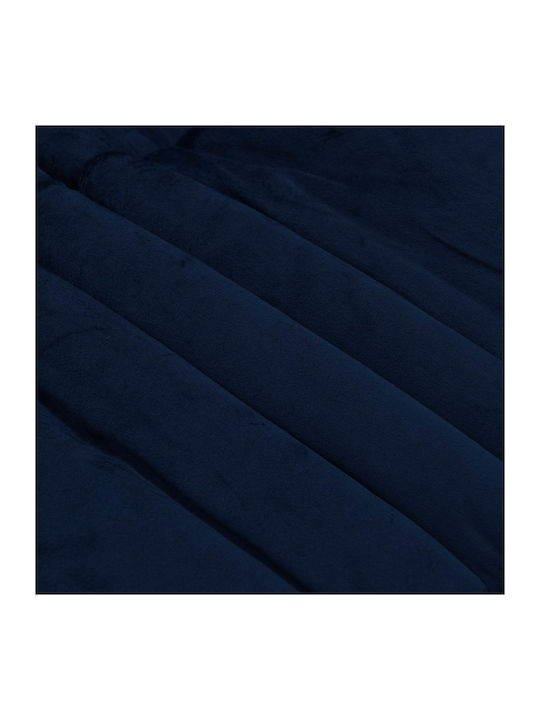 vidaXL Single Duvet Cover Set 155x200cm With Pillowcase Dark Blue
