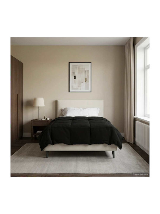 vidaXL Single Duvet Cover 135x200 Black