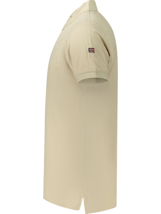 Short Sleeve Polo Shirt Beige