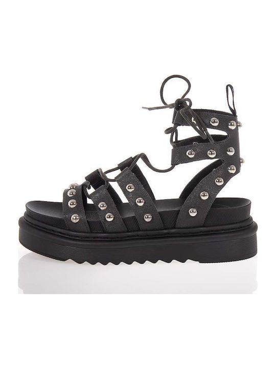 Γυναικεία Σανδάλια Flatforms Μαύρα