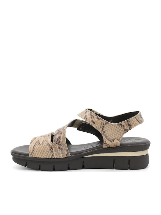 Leather Women's Anatomic Sandals Beige