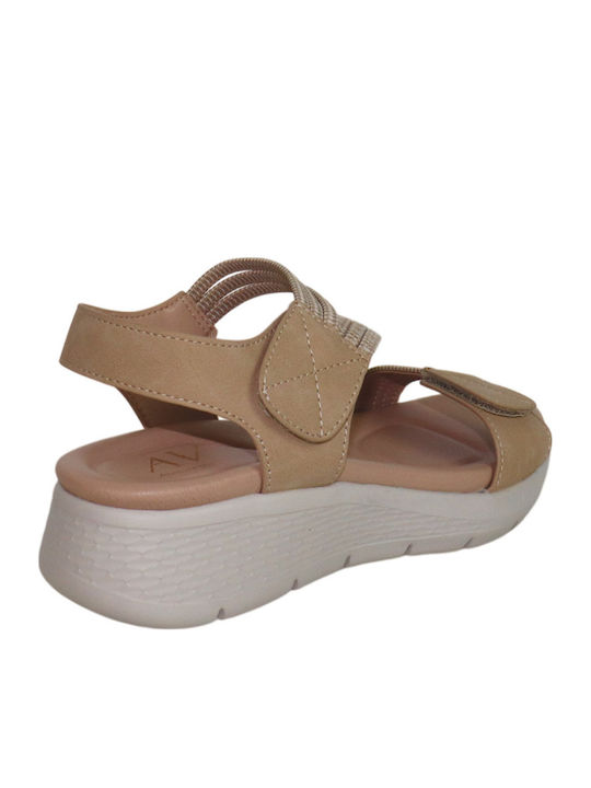 Γυναικεία Σανδάλια Flatforms Μπεζ