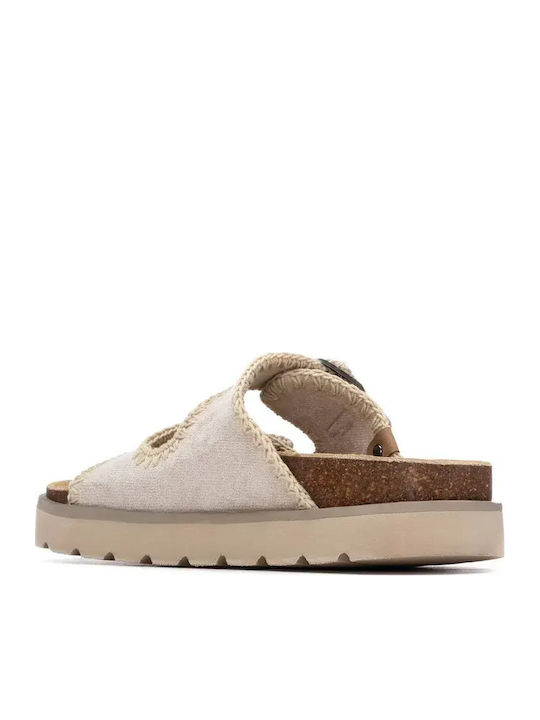 Women's Flat Sandals Ecru