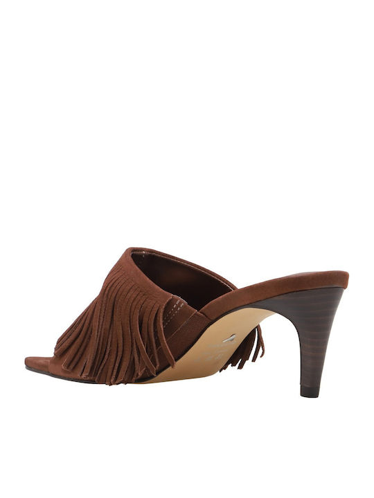 Suede Damen Sandalen Braun