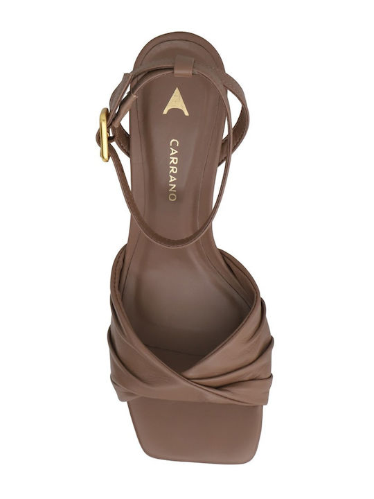 Leder Damen Sandalen Braun