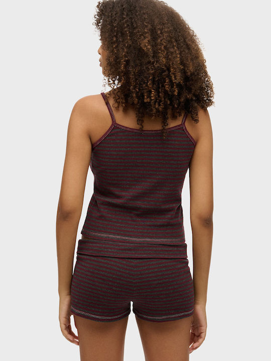 Women's Lingerie Top Striped Red