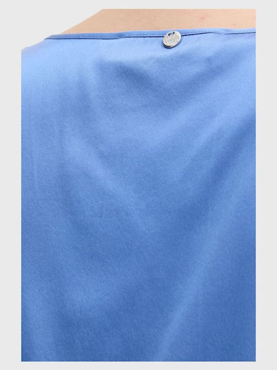 Women's Sleeveless Top with V-Neck Blue