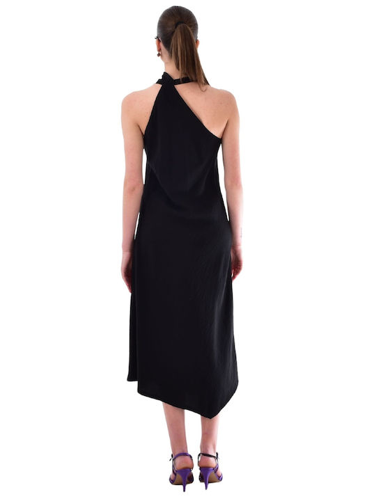 Summer Midi Dress for Wedding Christening Umania Black