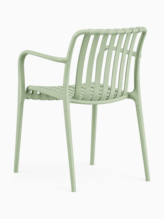 Scaun De Exterior Din Polipropilenă Culoare Mentă 51x57x78cm