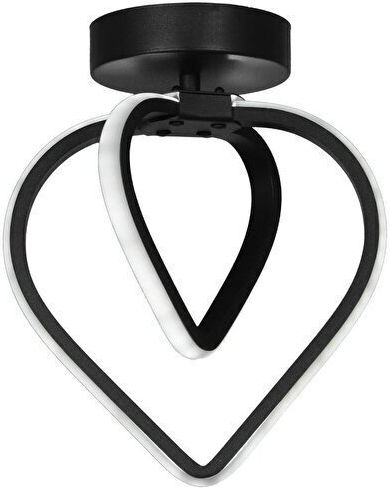 Stewehome Modern Ceiling Light Titan Black Smoked Glass 27 X 22 Cm