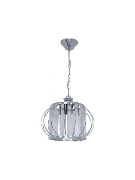 Stewehome Ceiling Pendant Light with Silver Crystal Base 18 X 15cm