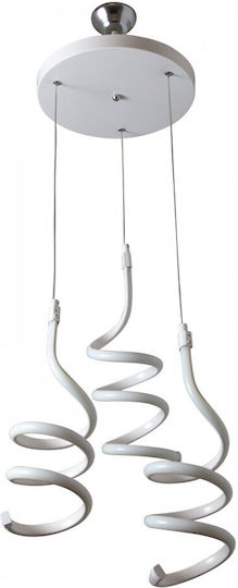 Stewehome Modern Ceiling Light Led White Spiral Design 45x80x45 Cm