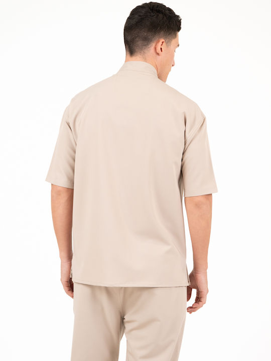 Μακρυμάνικo Overshirt Μπεζ