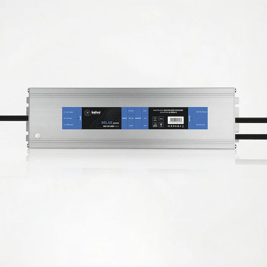 kelvo Adjustable LED Power Supply Waterproof IP67 Power 200W with Output Voltage 12V