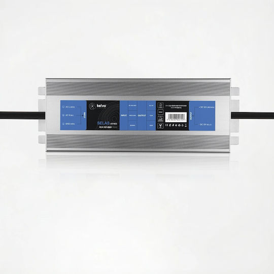 kelvo Adjustable LED Power Supply Waterproof IP67 Power 150W with Output Voltage 12V