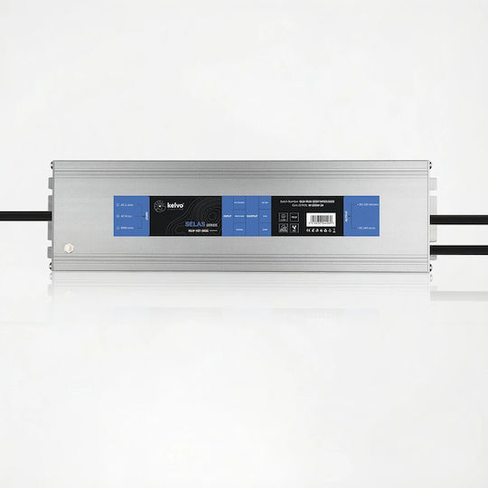 kelvo Adjustable LED Power Supply Waterproof IP67 Power 200W with Output Voltage 24V