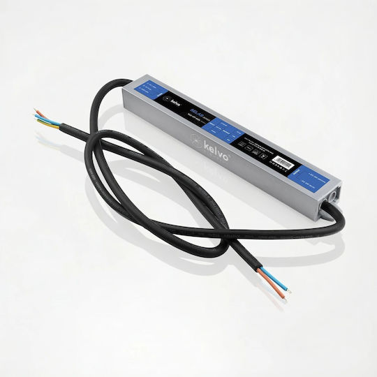 kelvo Adjustable LED Power Supply Waterproof IP67 Power 45W with Output Voltage 24V