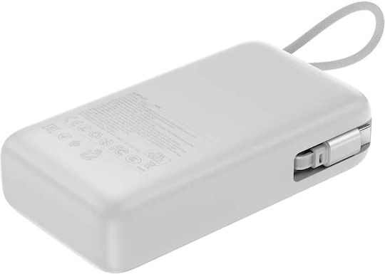 Acefast M34 Power Bank 20000mAh 45W Mit USB-A Ausgangsanschlüsse Und USB-C Ausgangsanschlüsse Power Delivery / Schnellladung Silber