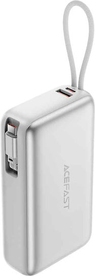 Acefast M34 Power Bank 20000mAh 45W Mit USB-A Ausgangsanschlüsse Und USB-C Ausgangsanschlüsse Power Delivery / Schnellladung Silber