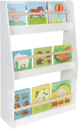 Bibliotecă de Pardoseală din Lemn Albă 60x20x90cm Bibliotecă de Pardoseală din Lemn Albă 60x20x90cm