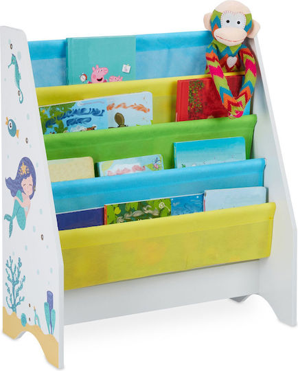 Metal Floor Bookcase Multicolour 71x62x29cm