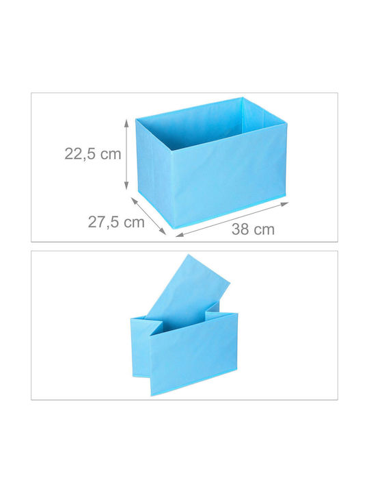 Relaxdays Система за Съхранение на Играчки от Текстил Син 98x82.5x30см