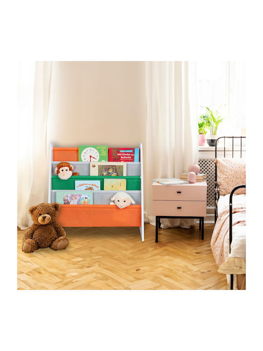 Βιβλιοθήκη Δαπέδου Ξύλινη Πολύχρωμη 62.5x28x60cm
