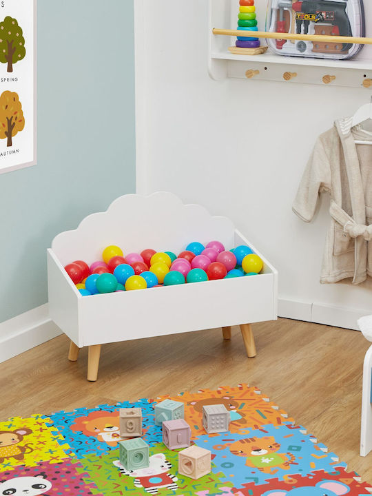 Relaxdays Cutie De Depozitare Pentru Copii Din Lemn Verde 45x58x28cm