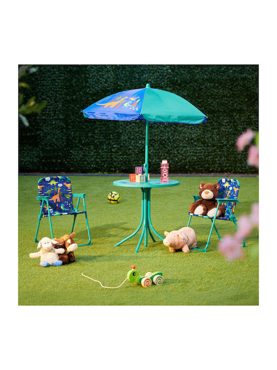 Kinder Tische Set mit Stühlen aus Kunststoff Mehrfarbig Relaxdays