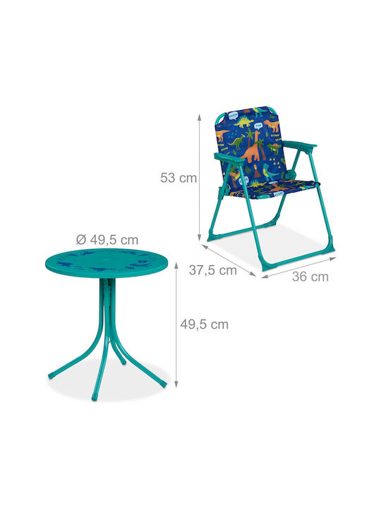 Kinder Tische Set mit Stühlen aus Kunststoff Mehrfarbig Relaxdays