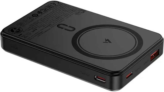 Acefast M31 MagSafe Power Bank 10000mAh 22.5W με Θύρα USB-A και Θύρα USB-C Μαύρο