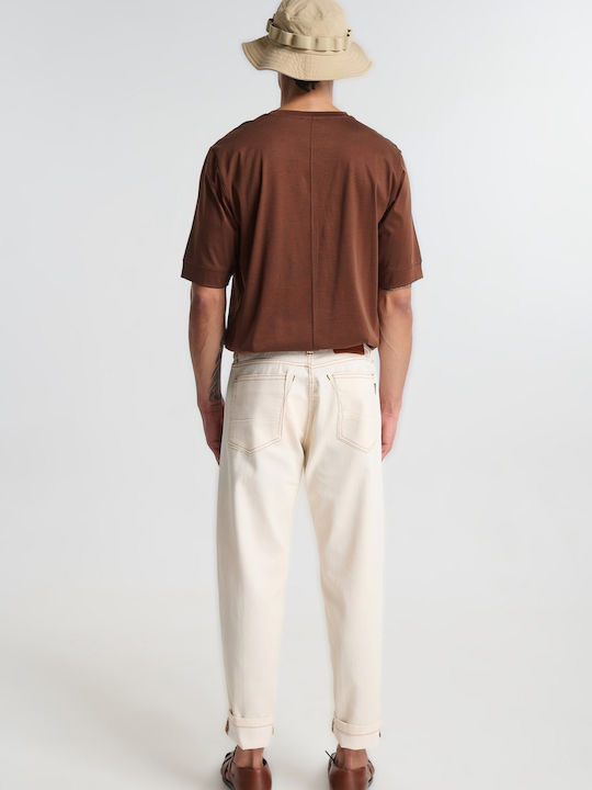 Trousers in Straight Leg Ecru