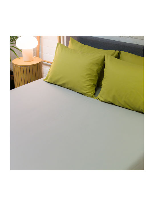 Naf Naf Σετ Σεντόνια Υπέρδιπλα με Λάστιχο 160x200+35εκ. Ghost Grey (4τμχ)