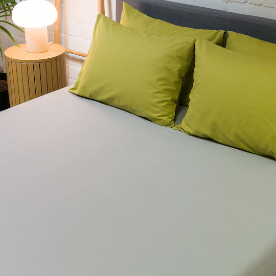 Naf Naf Σετ Σεντόνια Υπέρδιπλα με Λάστιχο 160x200+35εκ. Ghost Grey (4τμχ)